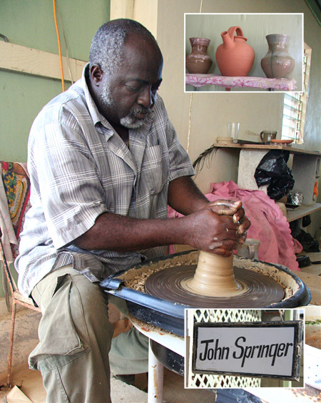 Barbados Tpfer John Springer. Im Bergdorf Chalky Mount dem Zentrum des Tpfereigewerbes  Rainer Heubeck