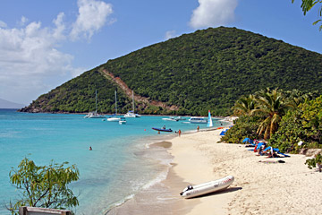 Traumstrand "White Bay" auf Jost van Dyke.