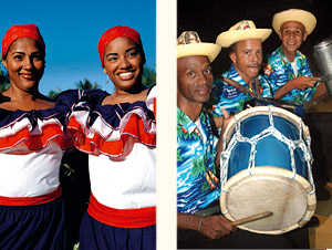 Fesche Dominikanerinnen im landestypischen Dirndl - Folkloreabende: Hotels als Hort der Kulturpflege 