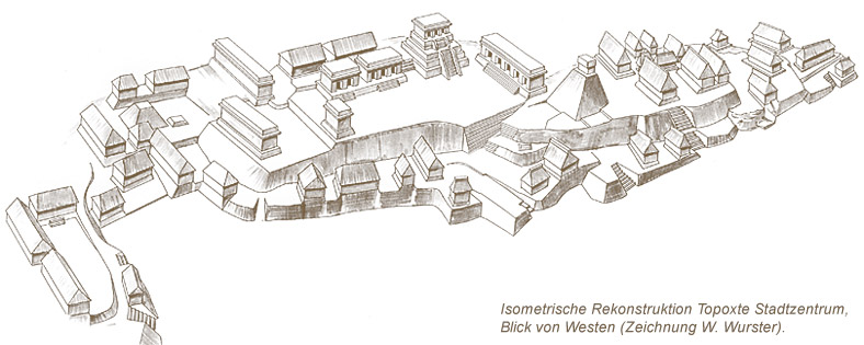Zeichnung aus dem Buch "El Sitio Maya de Topoxt" Mit freundlicher Genehmigung Verlag Philipp von Zabern