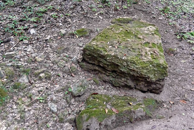 Gebrochene Stele in Yaxha